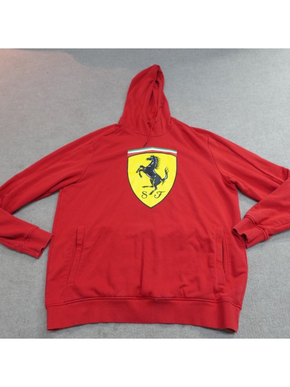 Puma Ferrari Sweatshirt XL Red Large Logo Hoodie